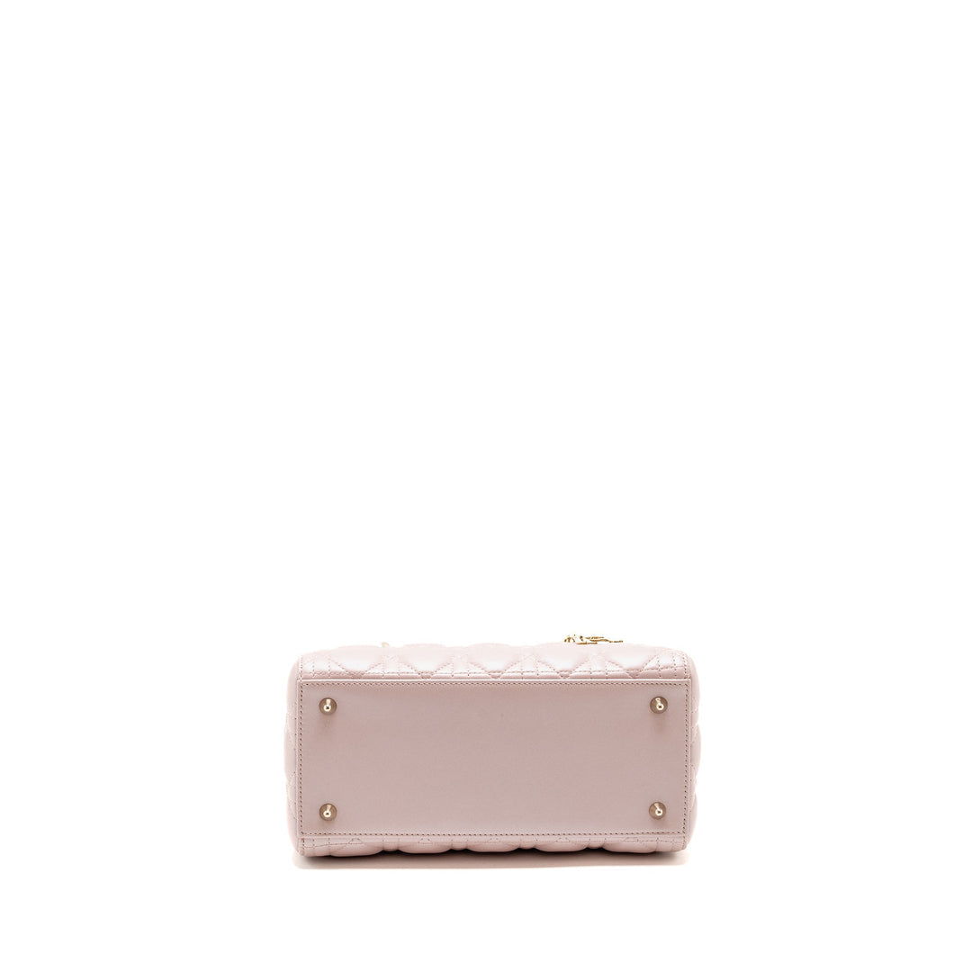 Top quality Dior Medium Lady Top quality Dior Lambskin Iridescent Pink