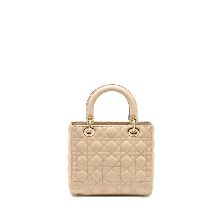 Top quality Dior Medium Lady Top quality Dior Lambskin Beige/Blue