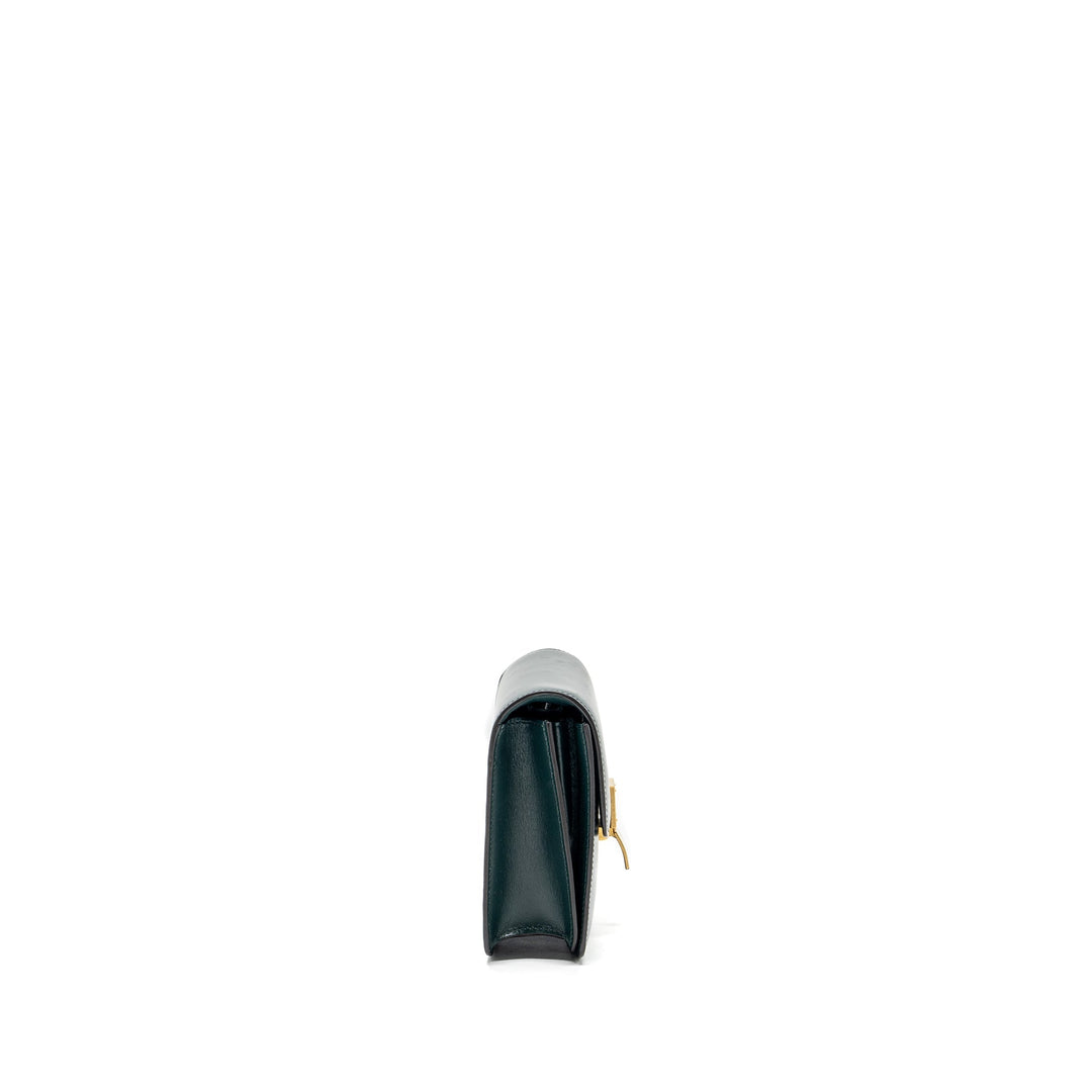Top Quality Celine Teen classic box bag calfskin dark green