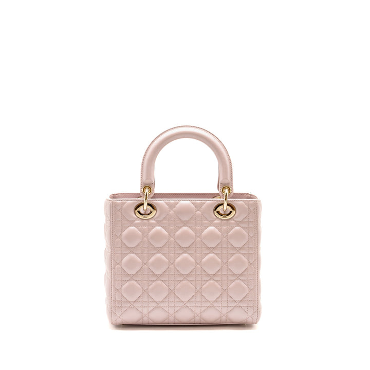 Top quality Dior Medium Lady Top quality Dior Lambskin Iridescent Pink