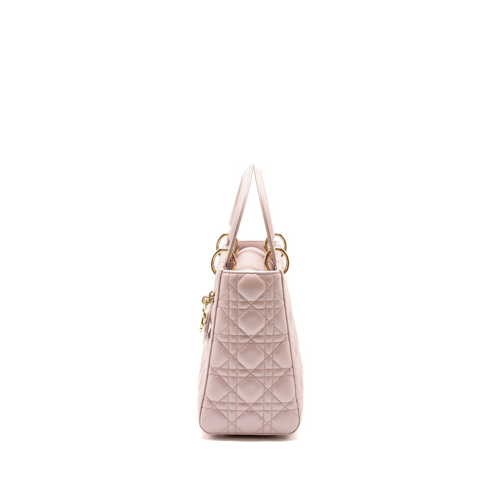 Top quality Dior Medium Lady Top quality Dior Lambskin Iridescent Pink