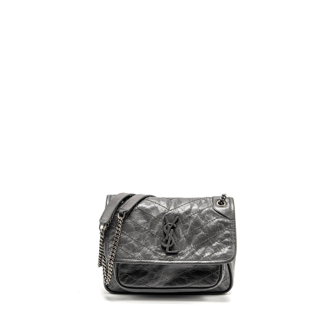 Saint Laurent Niki Baby calfskin grey SHW