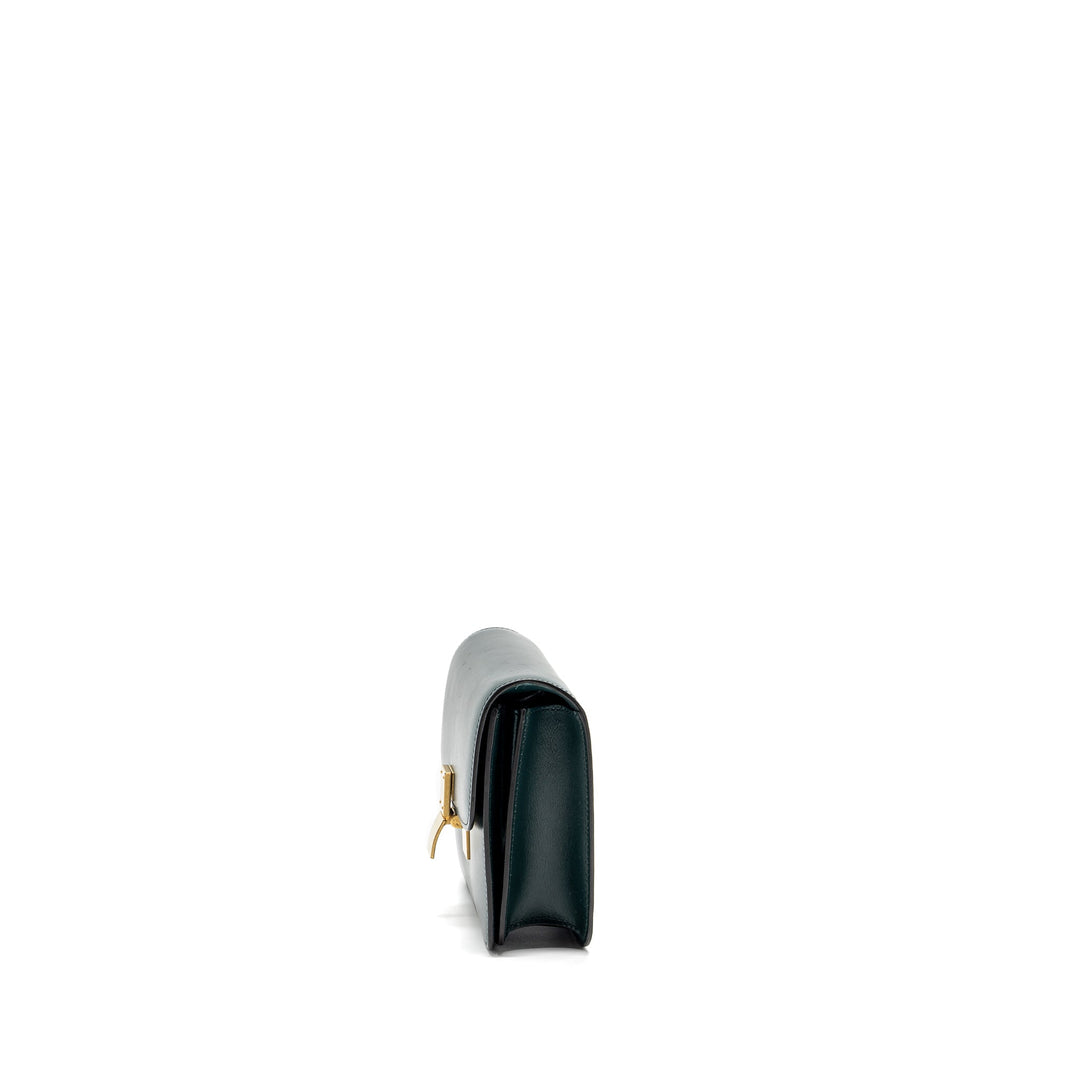 Top Quality Celine Teen classic box bag calfskin dark green