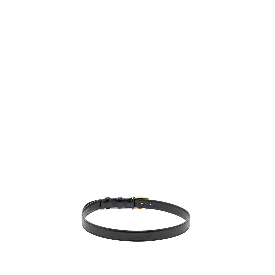 Top Quality Celine Size 85 Triomphe Belt Smooth Calfskin Black