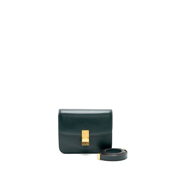 Top Quality Celine Teen classic box bag calfskin dark green