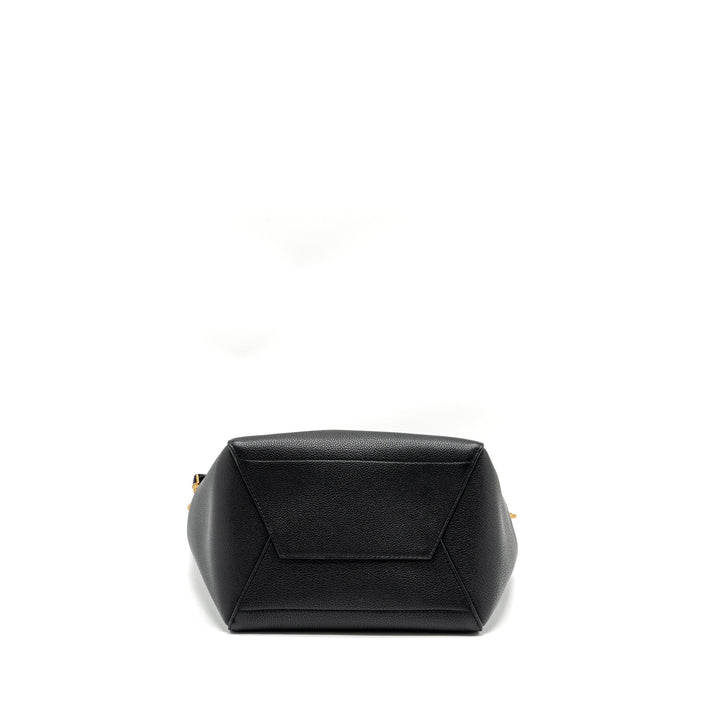 Celine Sangle Bucket Bag Grained Calfskin Black