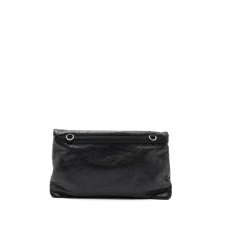 Top Quality Balenciaga City Fold Clutch/ Shoulder Bag Dark Grey SHW