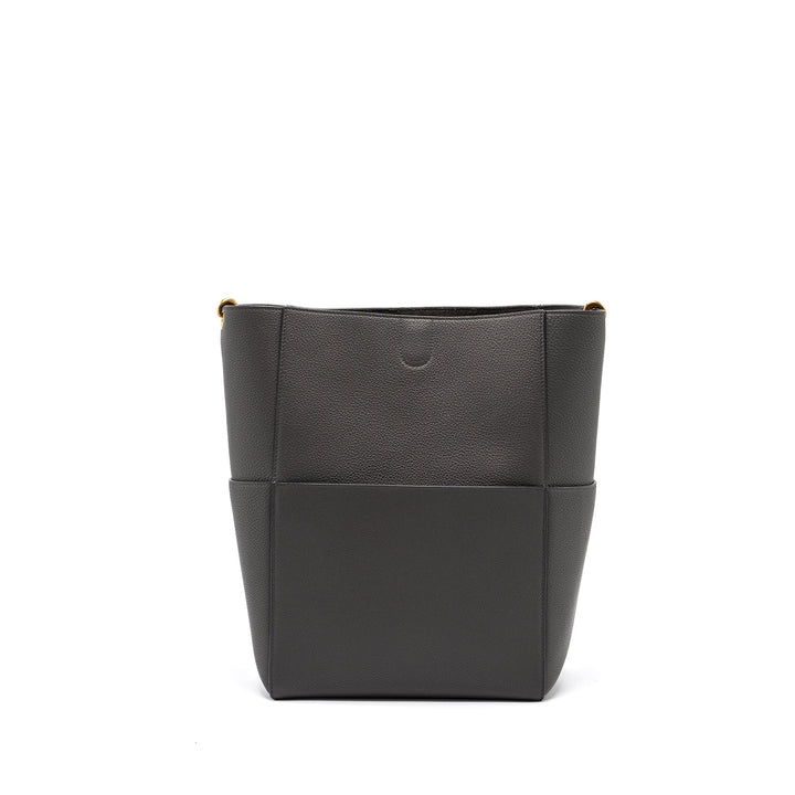 Celine Sangle Bucket Grained Calfskin Grey