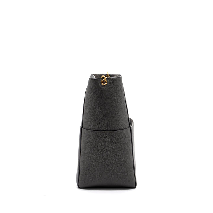 Celine Sangle Bucket Grained Calfskin Grey