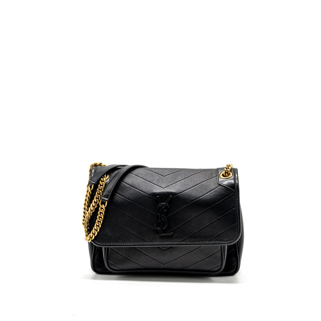 Saint Laurent medium Niki lambskin black GHW