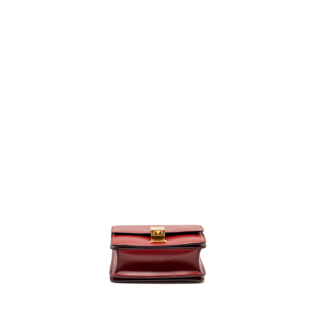Top Quality Celine Mini classic box bag calfskin red