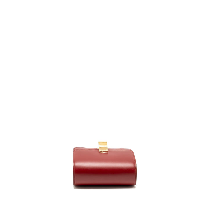 Celine Mini classic box bag calfskin red