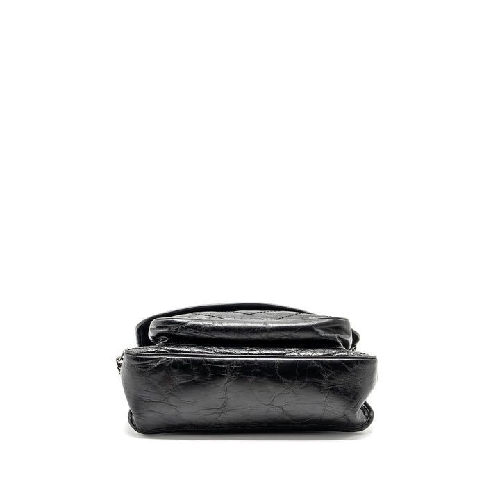 Saint Laurent/YSL Medium Niki Bag Shiny Calfskin Black SHW
