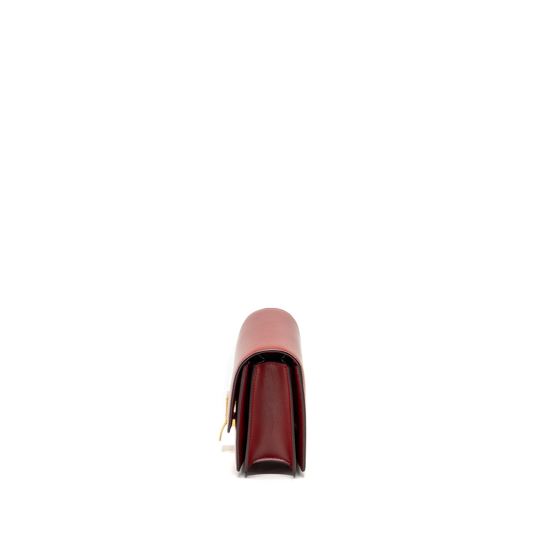 Celine Mini classic box bag calfskin red