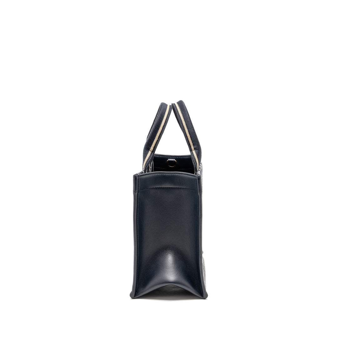 Top quality Dior Small Book Tote Blue Oblique Embroidery/Calfskin