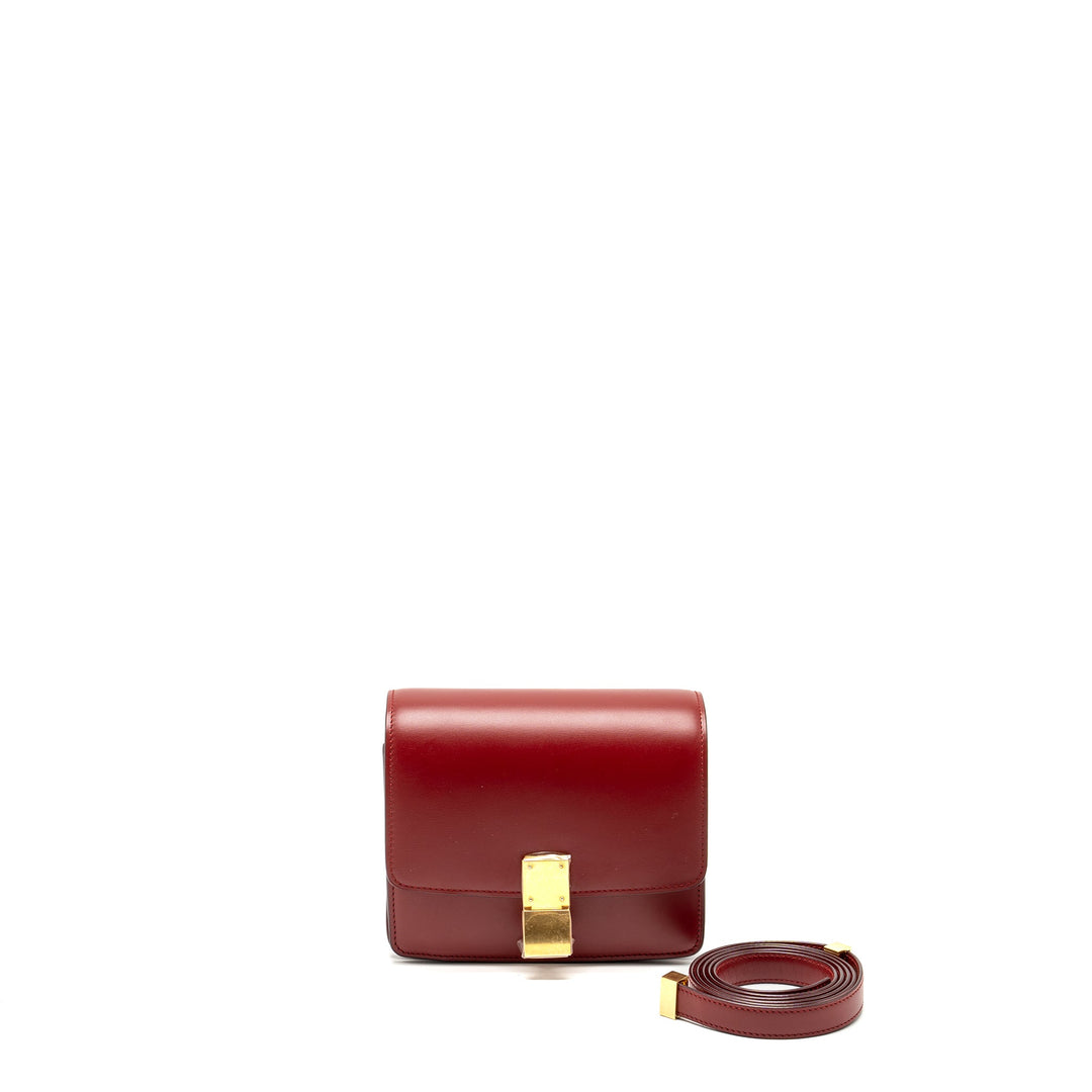 Top Quality Celine Mini classic box bag calfskin red