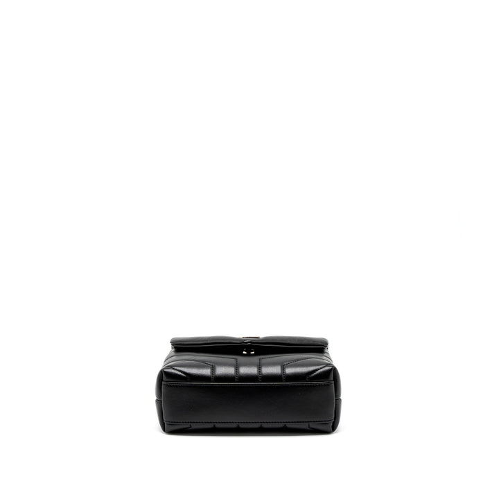 Saint Laurent LouLou Toy Strap Bag Calfskin Black SHW