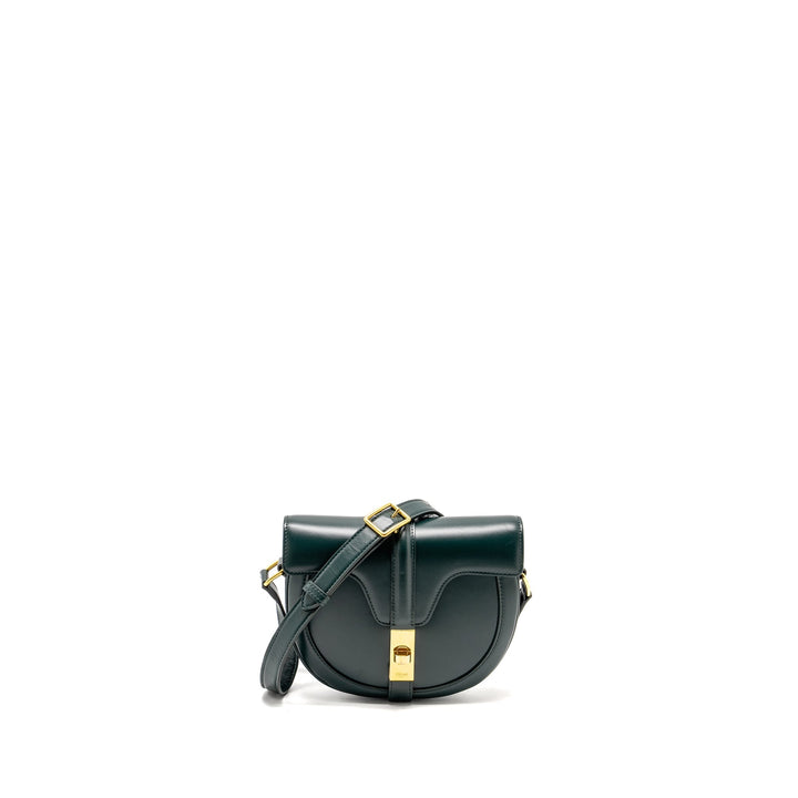 Top Quality Celine Small Besace Bag Calfskin Dark Green