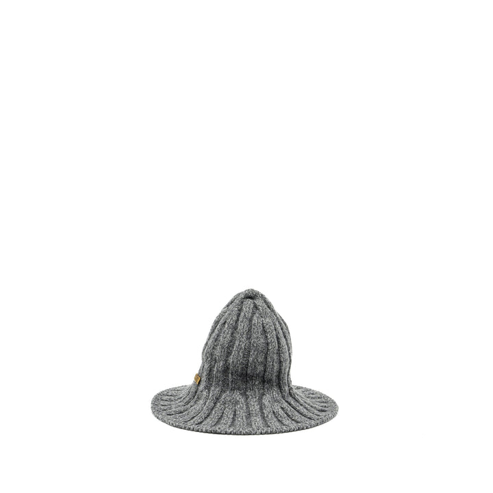 Top quality Dior Letter Logo Wire-Brimmed Beanie Wool Grey