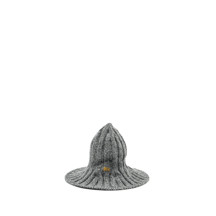 Top quality Dior Letter Logo Wire-Brimmed Beanie Wool Grey