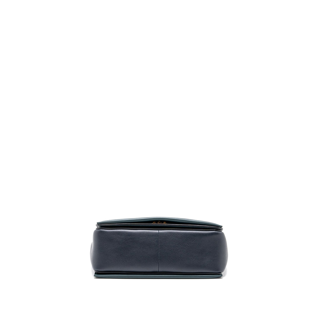 Celine frame bag calfskin dark green/ dark blue