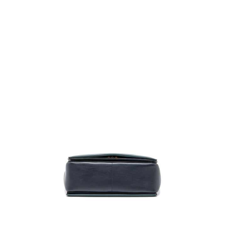 Celine frame bag calfskin dark green/ dark blue