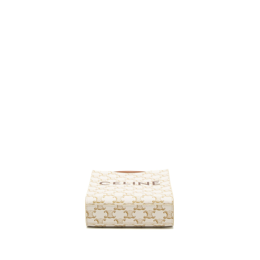 Celine Mini Vertical Caban Triomphe Canvas/Calfskin