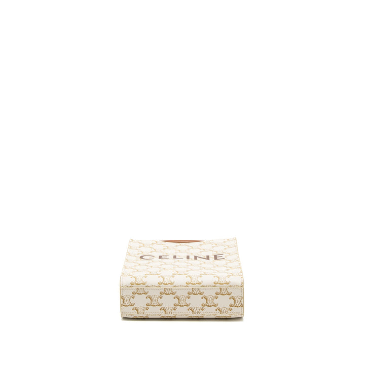 Celine Mini Vertical Caban Triomphe Canvas/Calfskin
