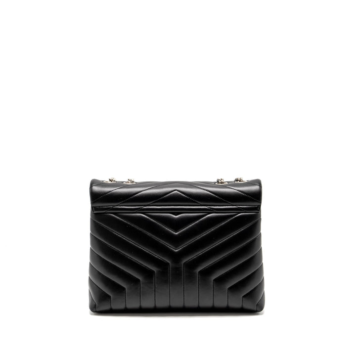 Saint Laurent Medium LouLou Shoulder Bag Calfskin Black SHW