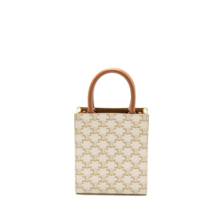 Celine Mini Vertical Caban Triomphe Canvas/Calfskin