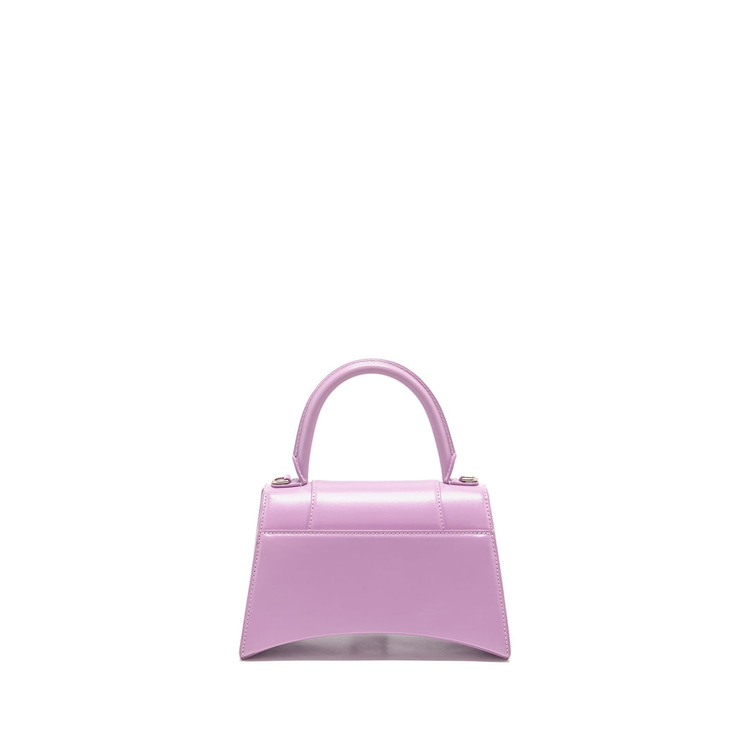 Top Quality Balenciaga Small Hourglass Bag Calfskin Light Purple SHW