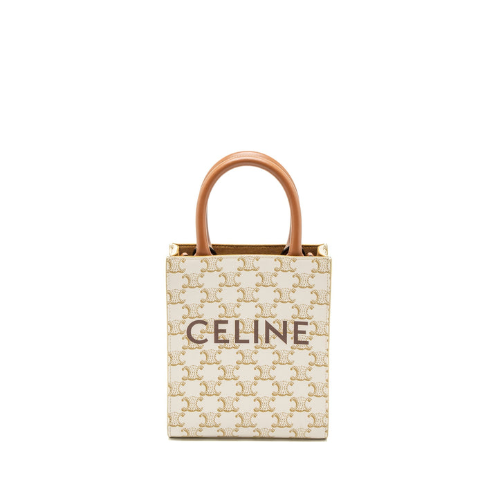 Celine Mini Vertical Caban Triomphe Canvas/Calfskin