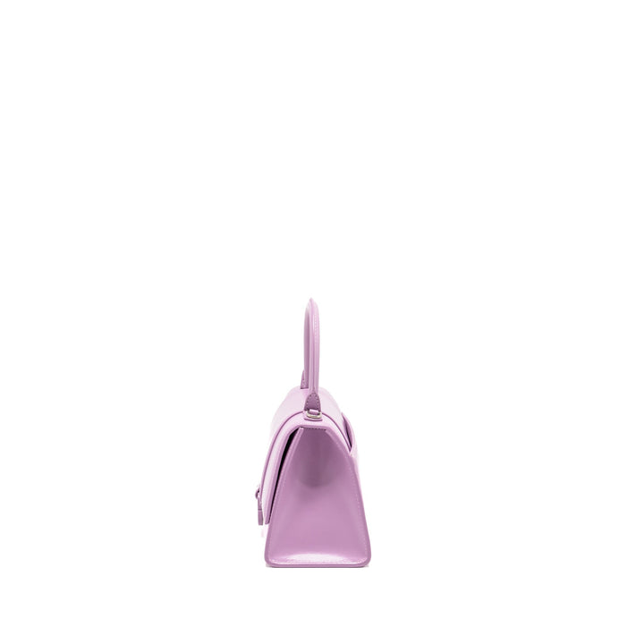 Top Quality Balenciaga Small Hourglass Bag Calfskin Light Purple SHW