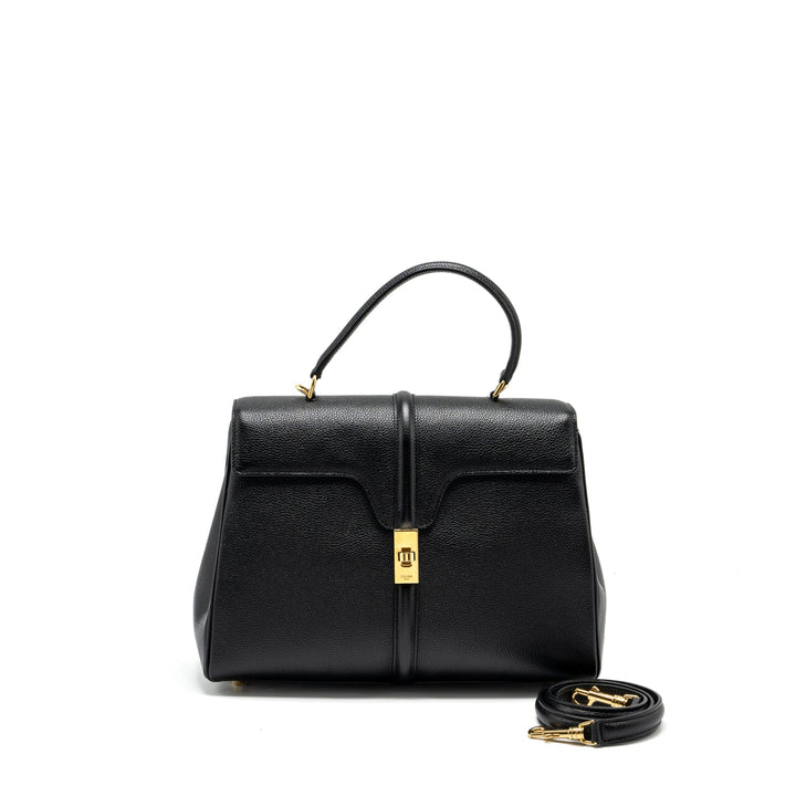 Top Quality Celine 16 Bag Grained Calfskin Black