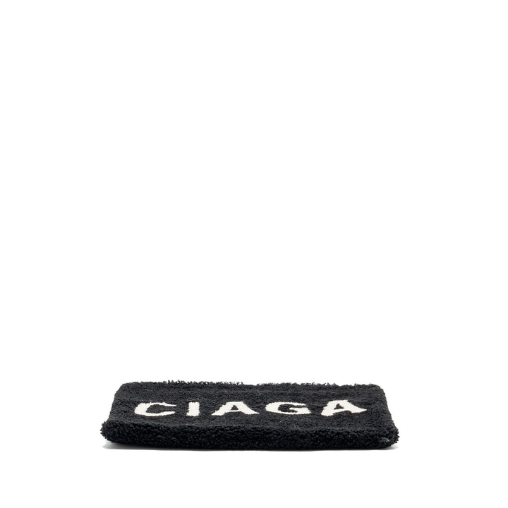 Top Quality Balenciaga zip pouch clutch shearling black/ white SHW