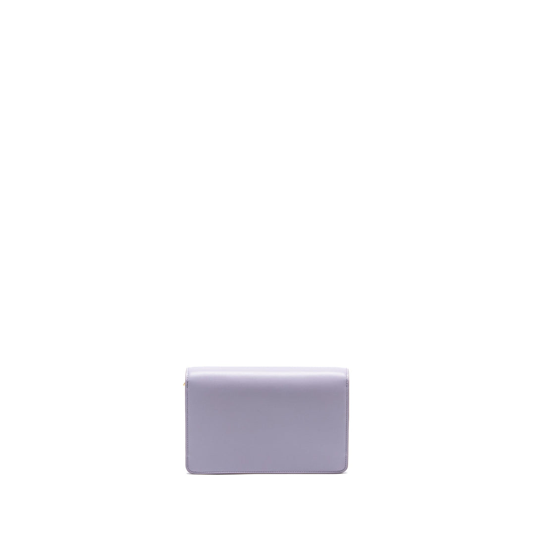 Top Quality Celine Triomphe Wallet on Chain Margo Shiny Calfskin Light Lavender