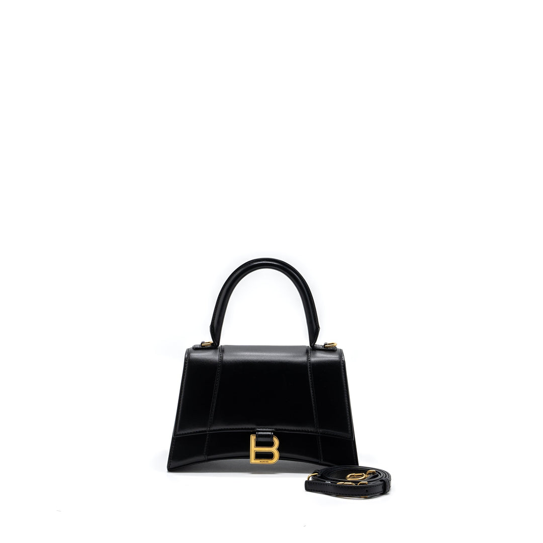 Top Quality Balenciaga Hourglass S Calfskin Black GHW