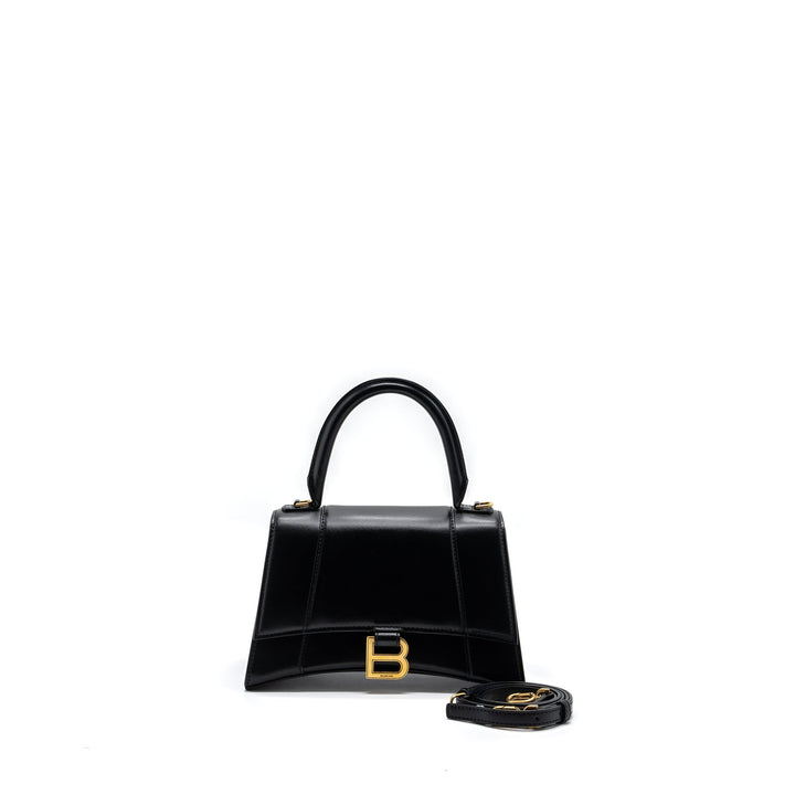 Top Quality Balenciaga Hourglass S Calfskin Black GHW