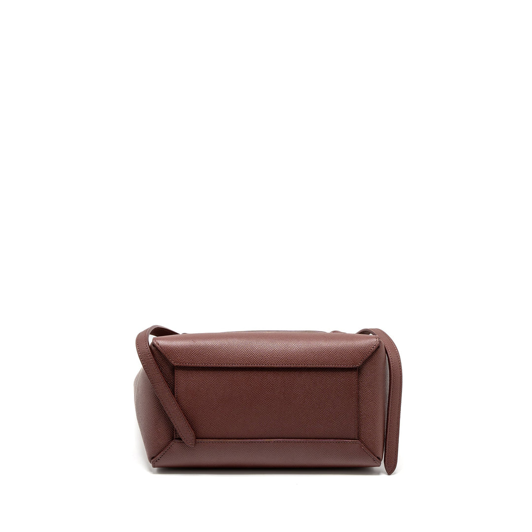 Celine Micro Belt Bag Grained Calfskin Burgundy