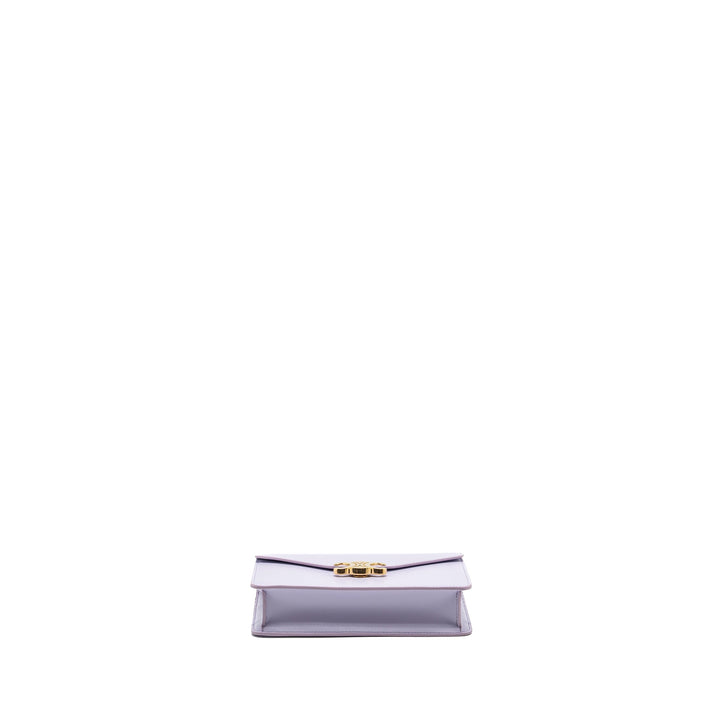Top Quality Celine Triomphe Wallet on Chain Margo Shiny Calfskin Light Lavender