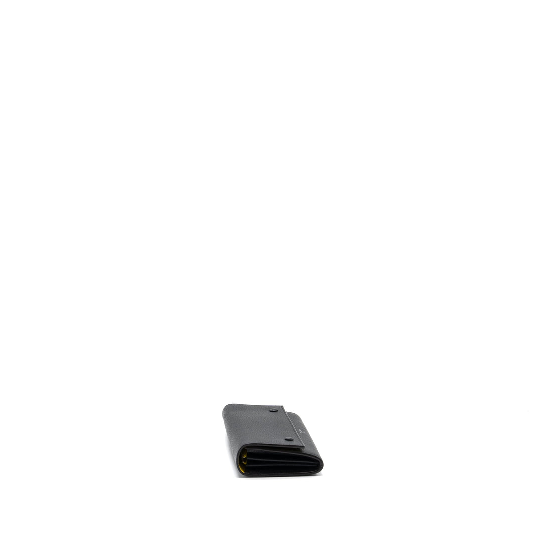 Celine Long Wallet Grained Calfskin Black