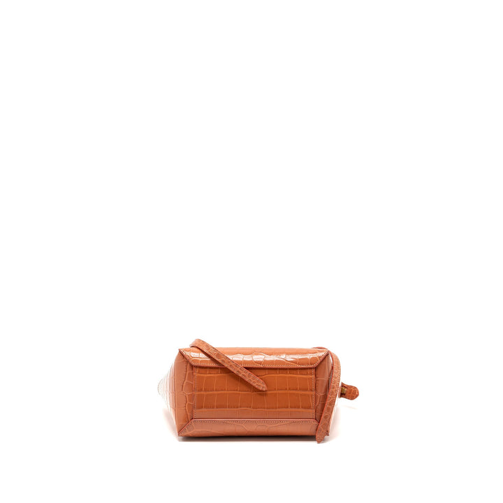 Celine Nano Belt Bag Croc embossed calfskin Lychee pink