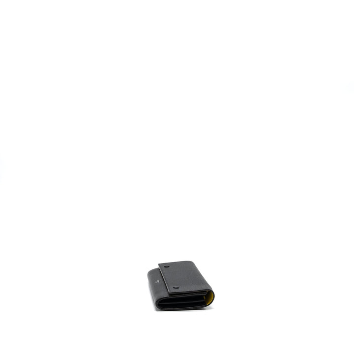 Celine Long Wallet Grained Calfskin Black