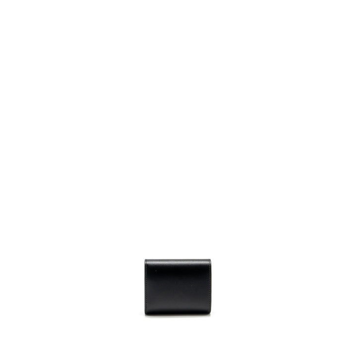 Top Quality Celine Small Triomphe Flap Wallet Shiny Calfskin Black