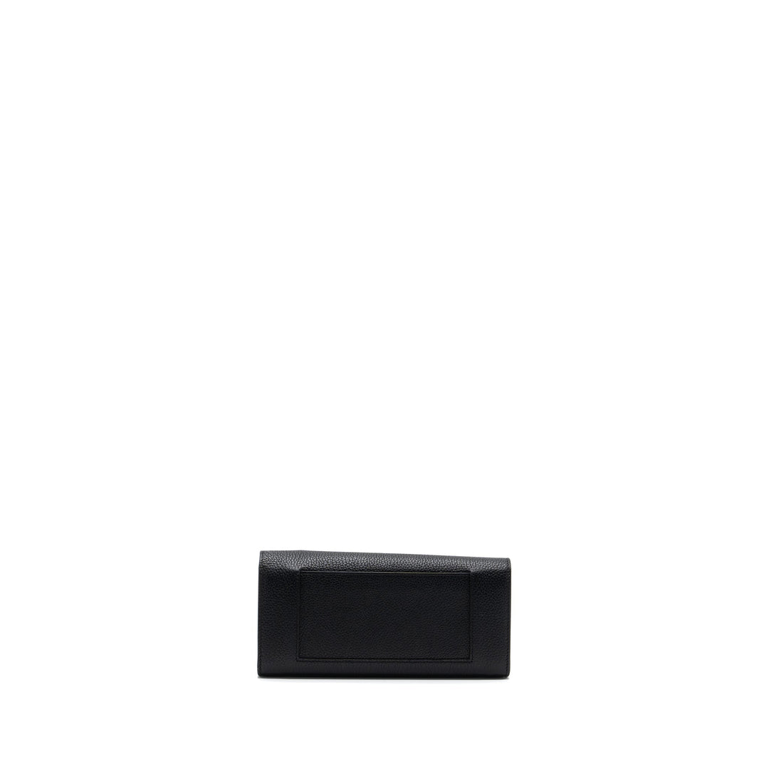 Celine Long Wallet Grained Calfskin Black