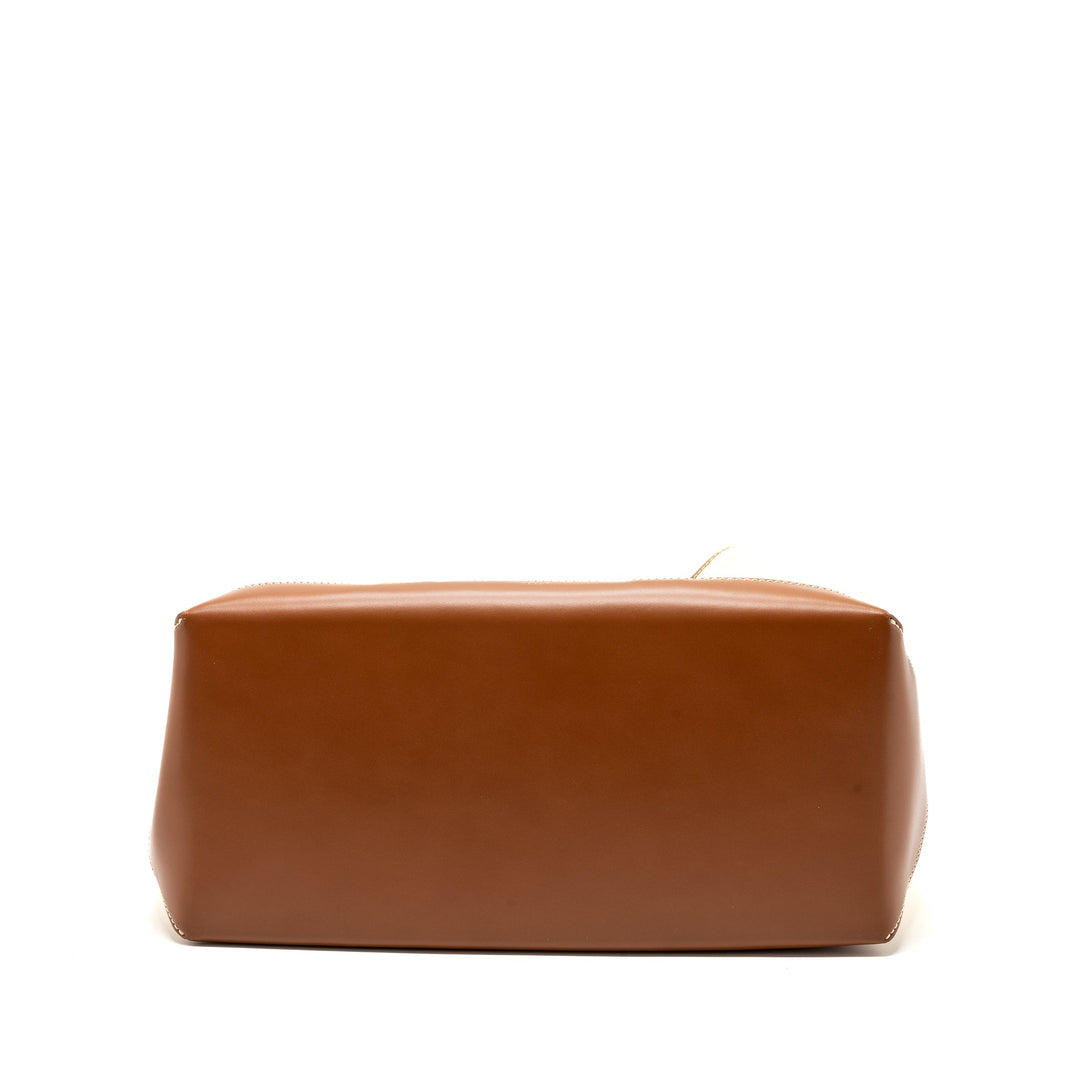 Celine cabas Marin canvas / calfskin natural / tan / multicolour