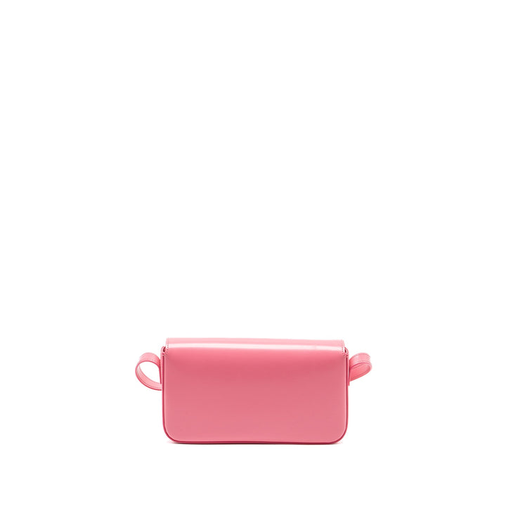Top Quality Celine Triomphe Shoulder Bag Shiny Calfskin Flamingo