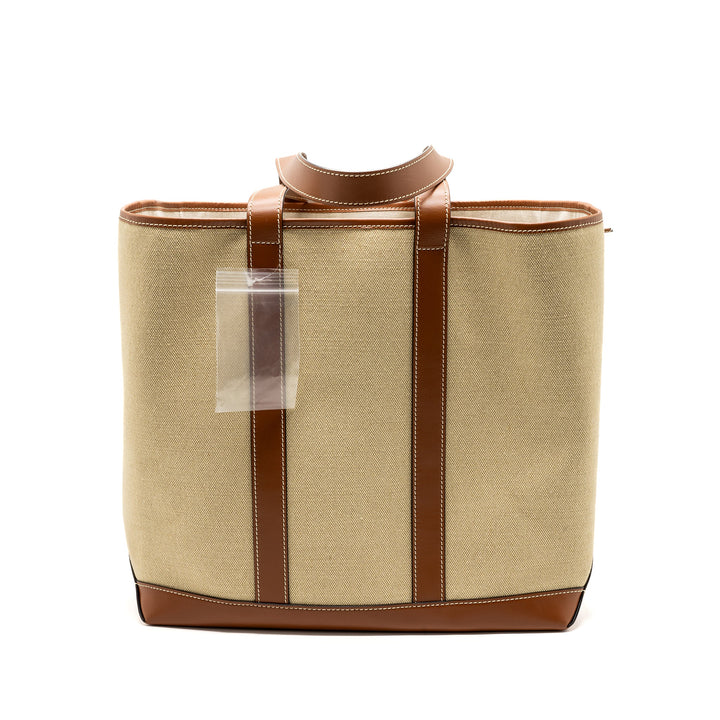 Celine cabas Marin canvas / calfskin natural / tan / multicolour