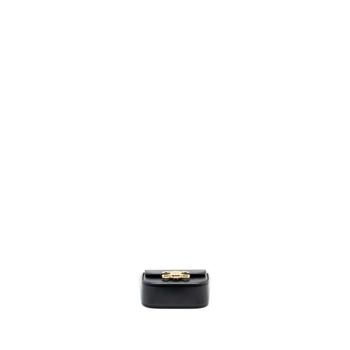 Celine Mini Triomphe Shiny Calfskin Black