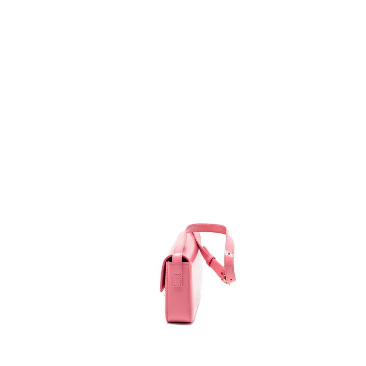 Top Quality Celine Triomphe Shoulder Bag Shiny Calfskin Flamingo